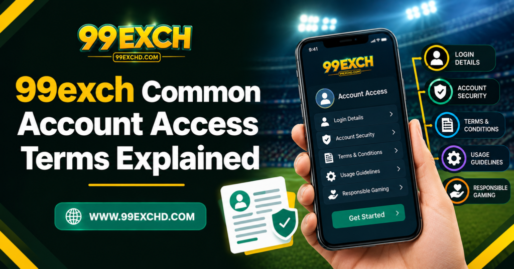 99exch common account access terms explained with ID, username, password, login, verification, and account security information for beginners.